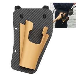 Carbon Fiber Style!Slide-in Fishing Rod Hip Holster,Quick Drawwaist Belt Inserte Pole Gear,Hands-Free Rod Holder for Fly&Bank Fishing,Durable Adjustable Portable Fishing Rod Case