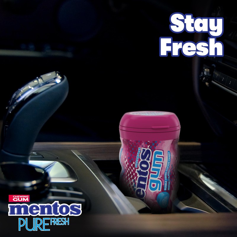 Mentos Pure Fresh Sugar-Free Chewing Gum with Xylitol, Bubble Fresh
