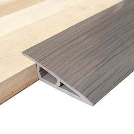Floor-Transition-Strip Door-Threshold-Strips 36 inch, Threshold 3/4 to 4/5 in, Thresholds for Doorways, Edge-Reducer Threshold-Transition-Strip for Door/Floor (Wood Grain Gray)