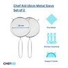 Chef Aid 16cm Long Handled Metal Sieve Set, Pack of