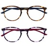 Opulize Met Glasses Blue Light Filter Pack of 2 Slim