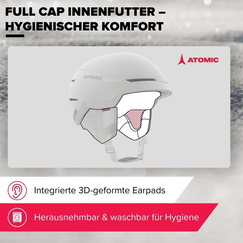 ATOMIC Revent Ski Helmet in White, Size M, Unisex for
