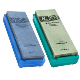 SHAPTON Ha No Kuromaku Ceramic Whetstone Rough Grit (#320) + Medium Grit (#2000)