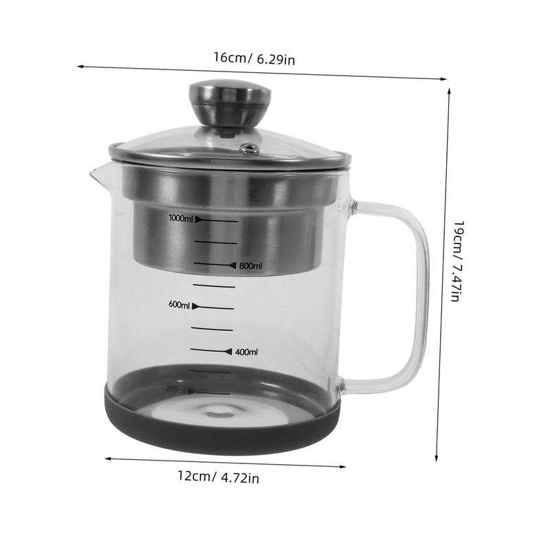 OHPHCALL Soybean Milk Strainer Jug Tea Pot with Fine Mesh