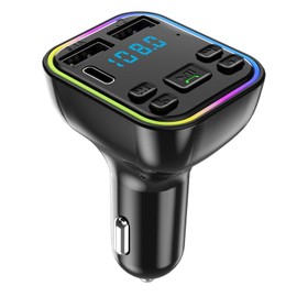 Automotive MP3 Player,Wireless FM Transmitter with 3 Ports - Auto Stereo Adapter, Automotive Audio Receiver for Charging Smartphones