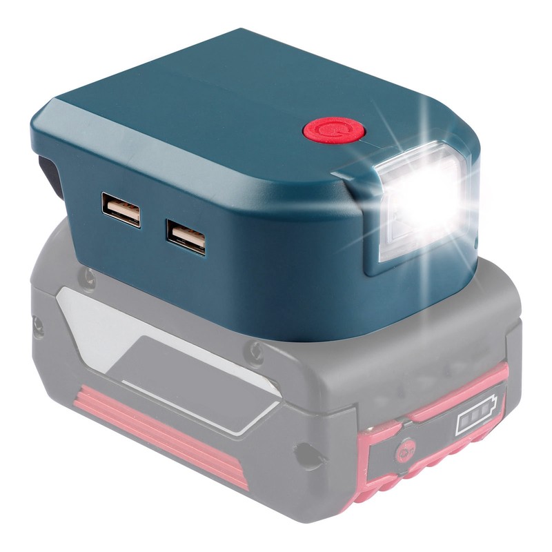 Battery Power Adapter Power Tool 2 USB LED Mobile Lights