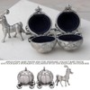 Silver Tooth Holder, First Curl and Tooth Keepsake Box,Carriage Shape