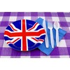 SHATCHI 10pcs Union Jack Paper Plates 23cm Tableware Party Supplies