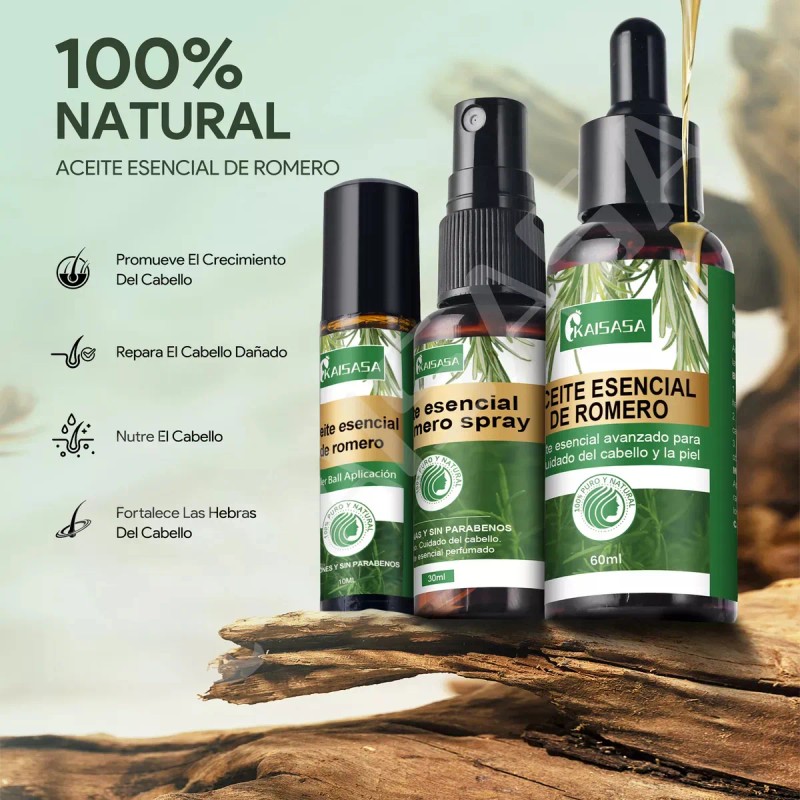 Kaisasa Aceite Romero Set Tratamiento Cabello Seco