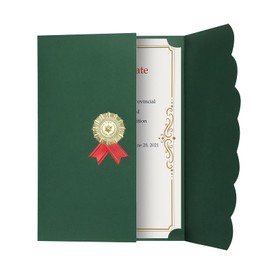 Certificates File, A4, Trifold, Appreciation Card, Diploma, Certificate, Set of 5, Protected Square, For Both Vertical and Horizontal Use, Diploma, Diploma, Present, Diploma, Foil-Stamping, Certificate Holder, Certificate Cover, Award Ceremony, Award Cer
