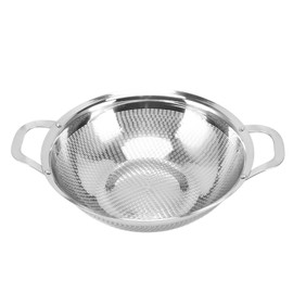 Stainless Steel Colander Multipurpose Mesh Strainer Baskets Fruit Vegetable Drain Basket with Handles for Kitchen Supply 25cm / 9.8in