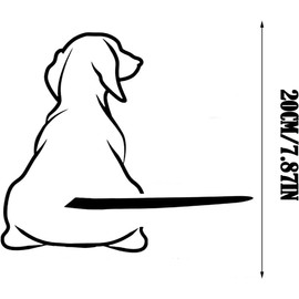 White Funny Dog Moving Tail Decal - Cute Car Rear Wipers Windshield Window Sticker - Waterproof Vinyl Cartoon Puppy Wiper Decal Bumper Stickers, Decals and Magnets