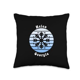 Helen Georgia GA Winter Snowflake Christmas Throw Pillow
