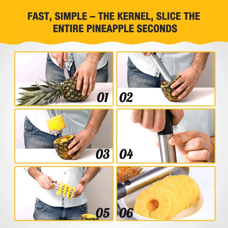Tech Traders New Stainless Steel Fruit Pineapple Slicer