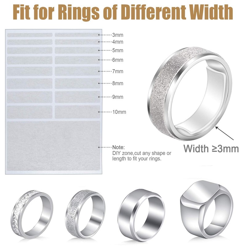 Blulu 85 Pcs Ring Sizers for Loose Rings Invisible Size