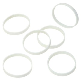 ONLYKXY White Flat Natural Rubber Band Silicone Soft Elastic Band Supplies Large Thick Rubber Ring Reusable Power Cable Ties Straps Coil Ring for Home Office Depository Packing Storage,100pcs (38mm)