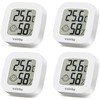 4Pack Room Thermometer Vaikby, Indoor Thermometer Hygrometer, Mini Digital Temperature
