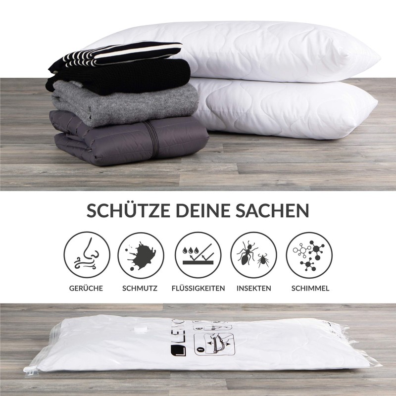 Levivo Vacuum Bag For Space-saving Storage, Incl. Hand Pump For