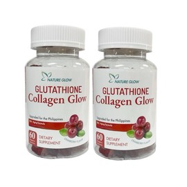 2 Bottles Nature Glow Glutathione Collagen Glow Cranberry Flavor