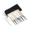 15 PCS Lock Picking Set Stainless Steel Lock Kit Practice