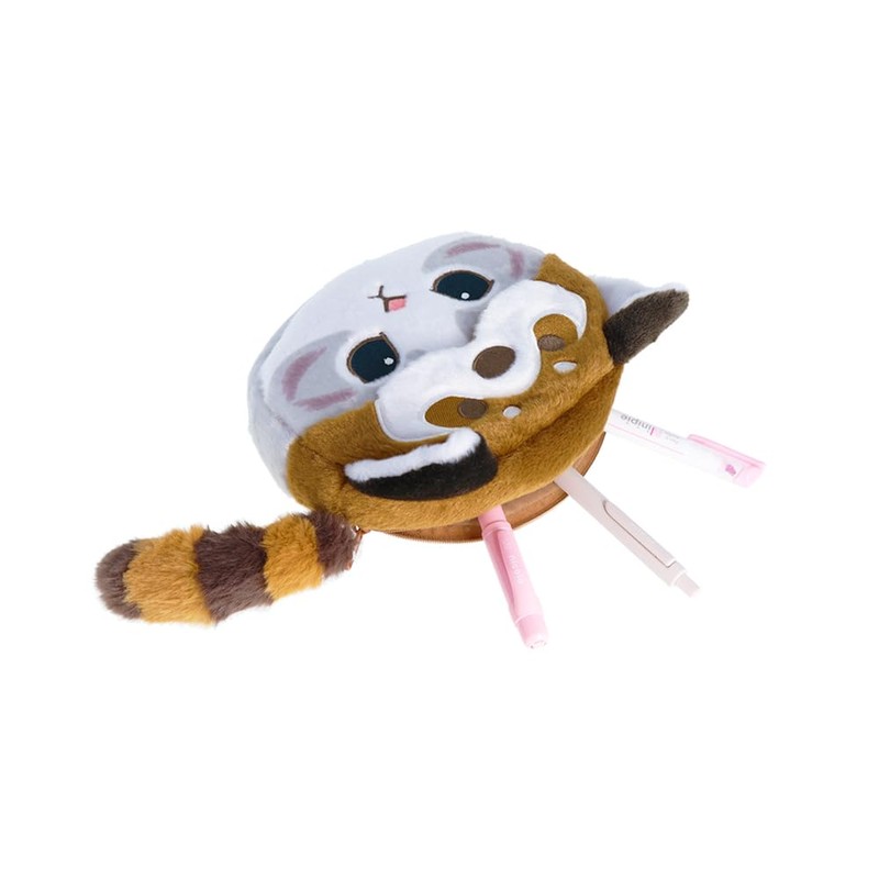 Sunstar Stationery mofusand Pencil Case with Charm Red Panda Nyan