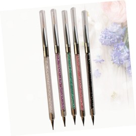 FRCOLOR 5pcs Nail Art Pen Set Double Head Brush Tool Fine Craftsmanship Perfect for Nail Art Lovers