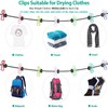 Portable Clothesline with 12 Clothes Pins - Travel Retractable Clothesline