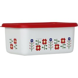 Fuji Enamel Misa Deep Square Container M Red