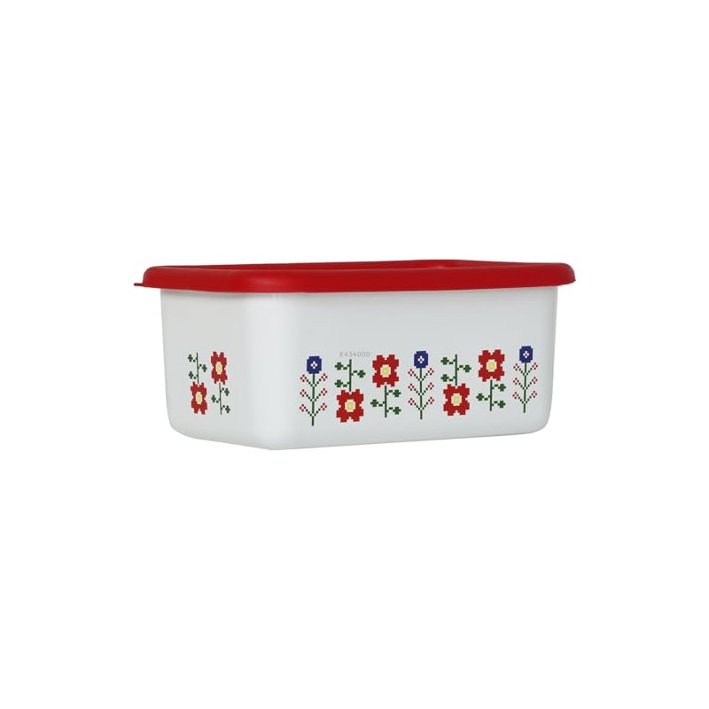 Fuji Enamel Misa Deep Square Container M Red