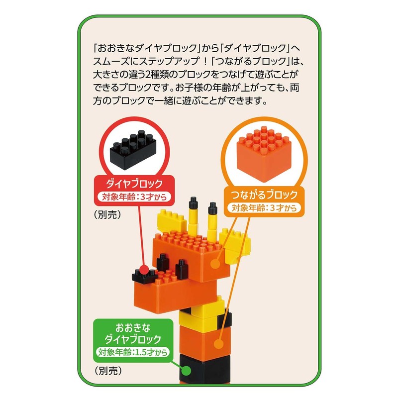 Kawada ND-18 Diamond Blocks Connecting Blocks Set, For Ages 1.5