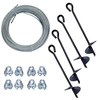 Tie Down 59075 Galvanized Cable (Includes 4 Anchors, 8 Clamps,
