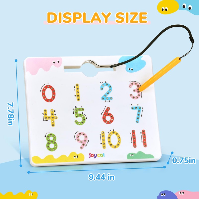 JoyCat Double-Sided Magnetic Number Tracing Board - 2-in-1 Numbers 1-20