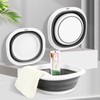 4UBonLife Foldable Sink, 5 L Portable Dish Tray, Multi-Purpose Portable