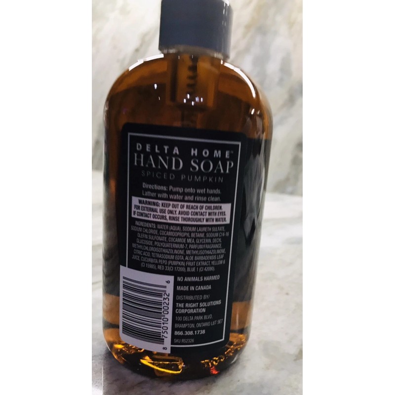 Delta Home Spiced Pumpkin Hand Soap 16floz/473ml