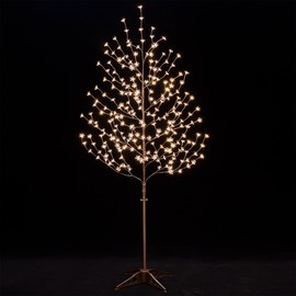 Tybeeu 6ft Lighted Cherry Blossom Tree with 240 Warm White LED Lights for Holiday Decor - Dimmable, UL Certified, Waterproof - Ideal for Indoor and Outdoor Decoration