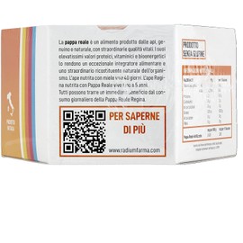 Pappa Reale Regina PURA, 100% naturale 51g – Con Vitamina B - Riduce stanchezza e affaticamento - risveglia l'appetito – integratore alimentare 6 flaconcini liofilizzati GLUTEN-FREE