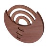 Wooden Disc Calendar Dark Brown Rotatable Disc Natural Wood Vintage