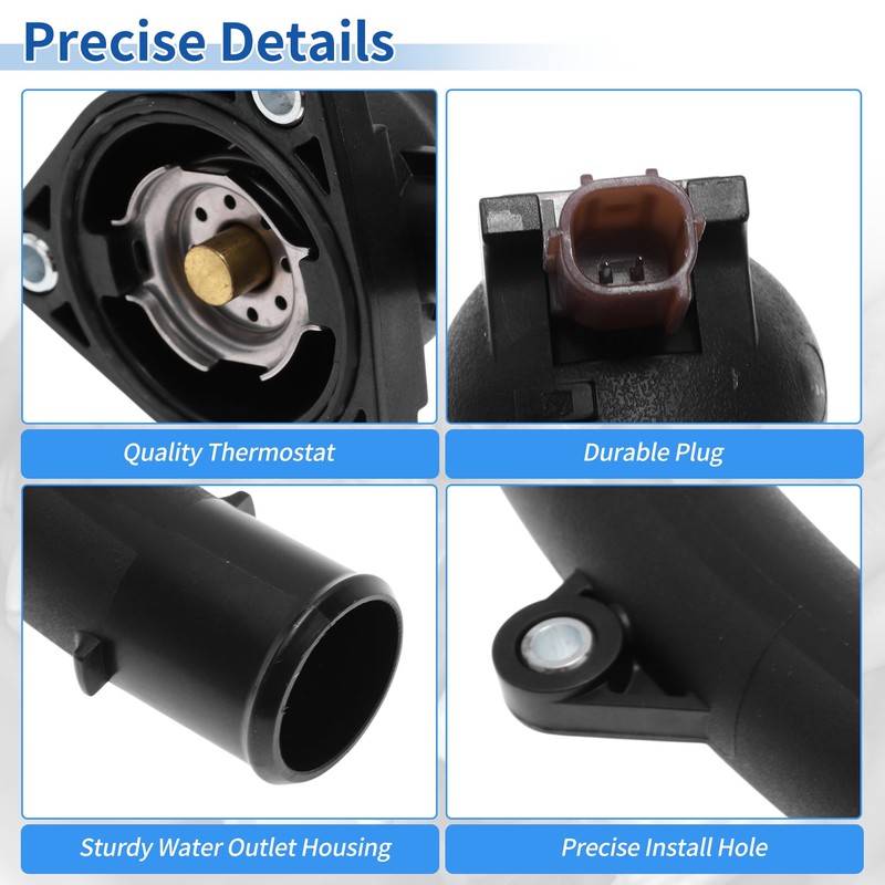 X AUTOHAUX Plastic Engine Coolant Thermostat Housing Assembly for Lexus