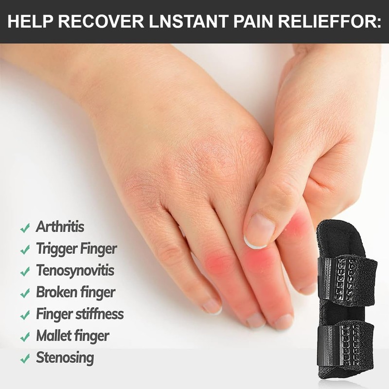 BDEPSTR 3 Pieces Finger Splint, Finger Smoother Finger Splint Stabiliser,