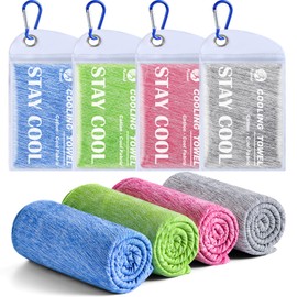 Pleneal Cooling Towels - 4 Pack Cooling Towel (40"x12"), Ice Gym Towels for Working Out, Microfiber Cooling Towels for Neck and Face, Yoga Towel for Home Gym, Workout & More Activities