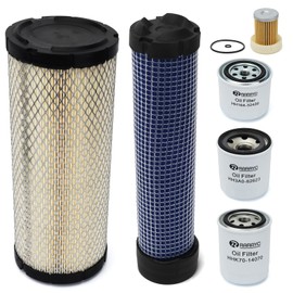 RARAYC Tractors maintenance kit Oil, Fuel, Air & Hydraulic Filters Compatible with Kubota L2501 L2800 L3200 L3400 L3700SU L3800 HST Tractors Replaces HH164-32430, 6A320-59930, TA040-93230, TA040-93220