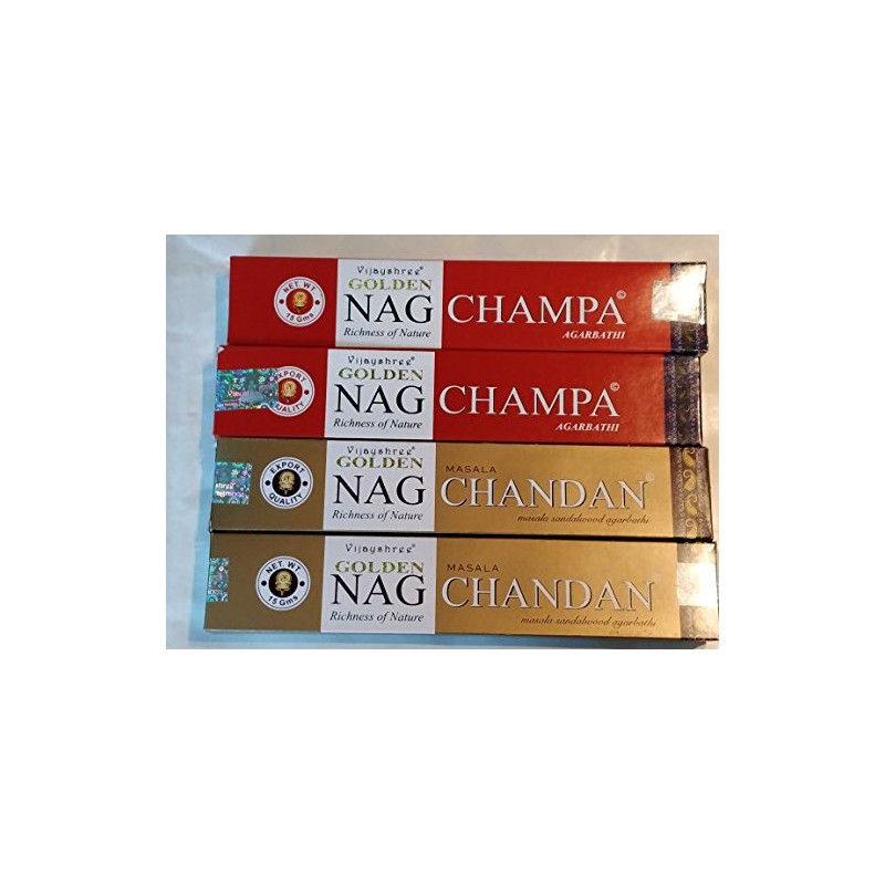 Vijayshree Incense Sticks-2 X NAG CHANDAN and 2 x NAG