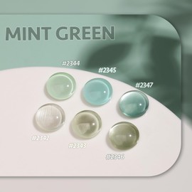 GAOY Cat Eye Gel Nail Polish Set with Magnet for Jelly Green Glitter Holographic Cat Eye, Salon Gel Manicure and Nail Art DIY at Home, Mint Green