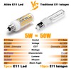 E11 Led Bulbs Dimmable No-Flicker, JDE11 120V 50W Halogen Candelabra