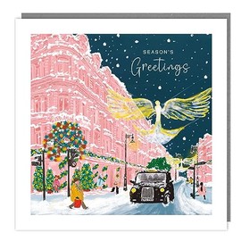 Tracks Christmas Cards 5 Pack St. James Angel – Marie Curie Charity Xmas Cards, Pink, Blue, White