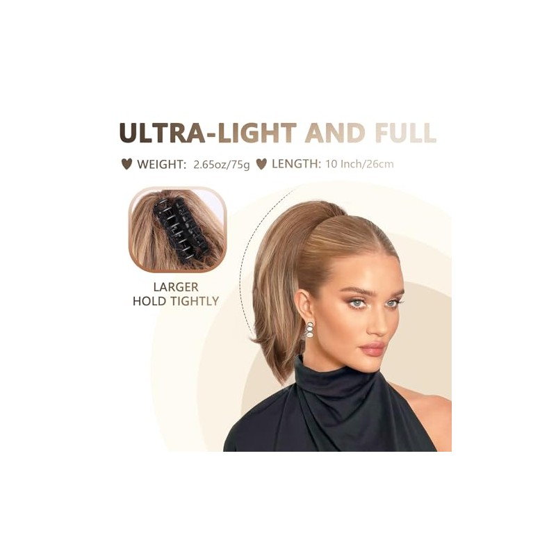 ZQIAN BEAUTY Coletas Postizas con Clip para Mujer - Extensión