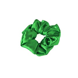 Raven Lane Green Silky Satin Scrunchie | Big Scrunchies | Fashion Hair Ties | Team Colors
