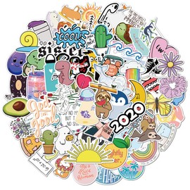 75 Pieces Cute Aesthetic Stickers for Water Bottles, Tumblers, Luggage, Skateboard, Bumper, Scrapbook, Cups, Stickers, Gift for Kids, Teens, Adults