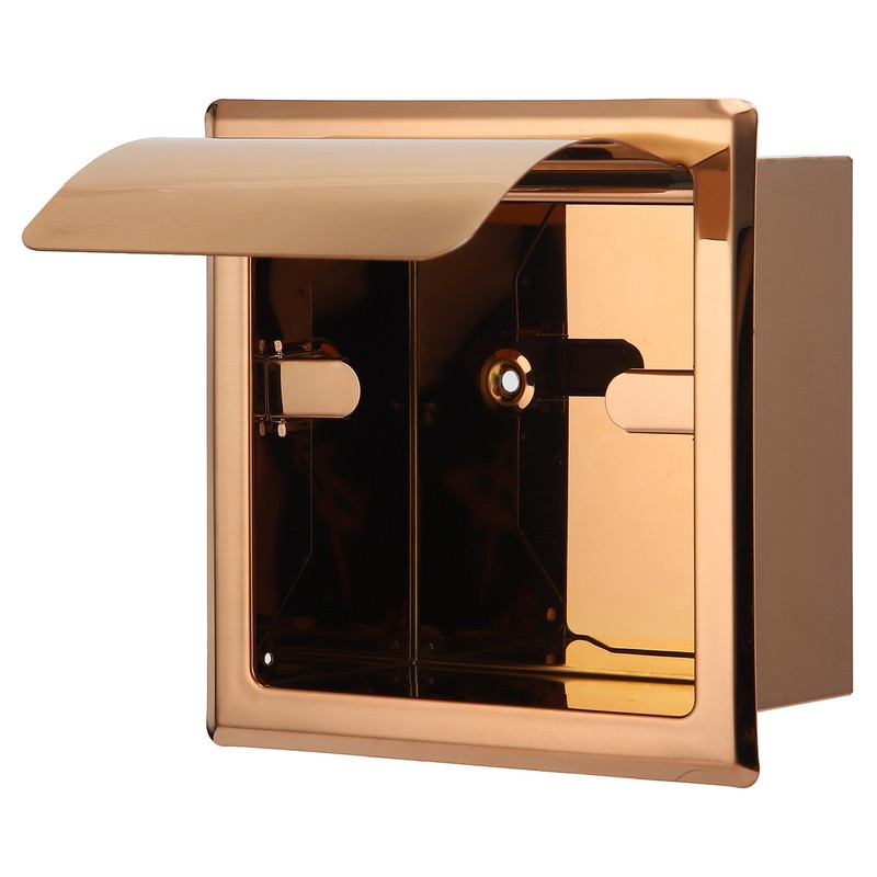 Embedded Style Toilet Paper Holder Stainless Steel Paper Towel Holder