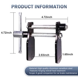 Sephile 1 PC Car Disc Brake Pad Disassembly Tool, Caliper Piston Spreader Tool for Brake Pad Replacement, Universal Brake Pad Cylinder Assembly Return Adjuster, for Most Cars (Black)